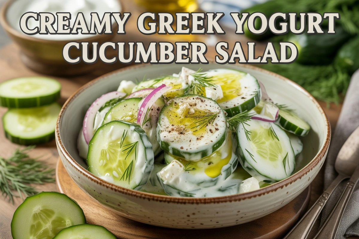 Creamy Greek Yogurt Cucumber Salad