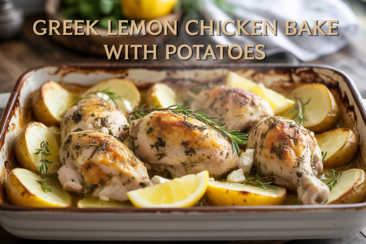 Greek Lemon Chicken Bake with Potatoes