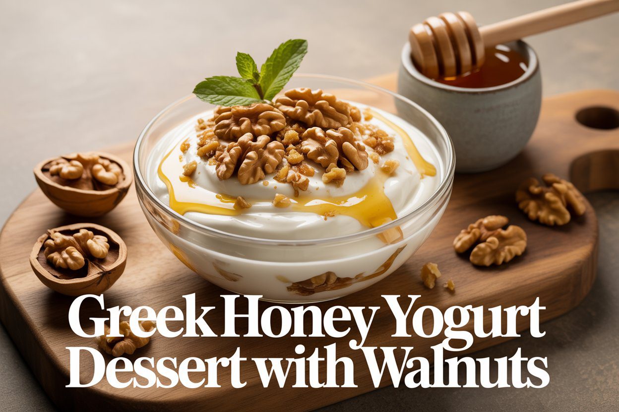 Greek Honey Yogurt Dessert with Walnuts