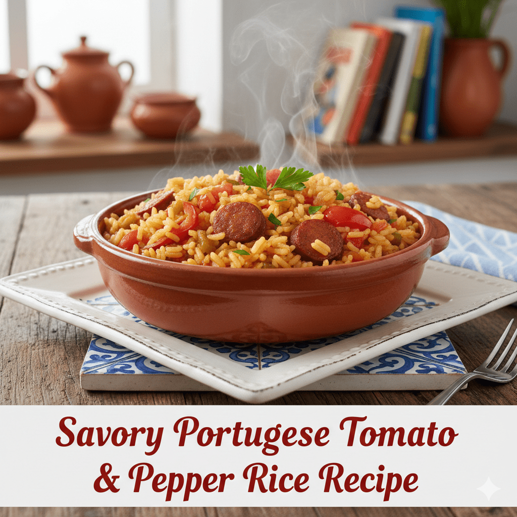 Savory Portuguese Tomato & Pepper Rice Recipe