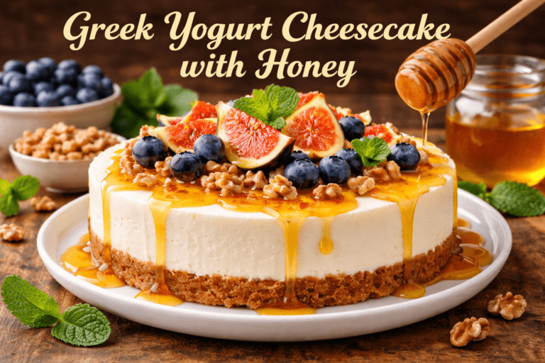 Greek Yogurt Cheesecake with Honey